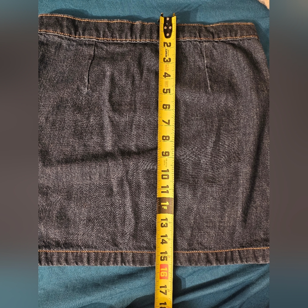 Old Navy Girl's Button Front Denim Jean Skirt Blue Med Wash Sz XL (14-16) - Picture 4 of 8